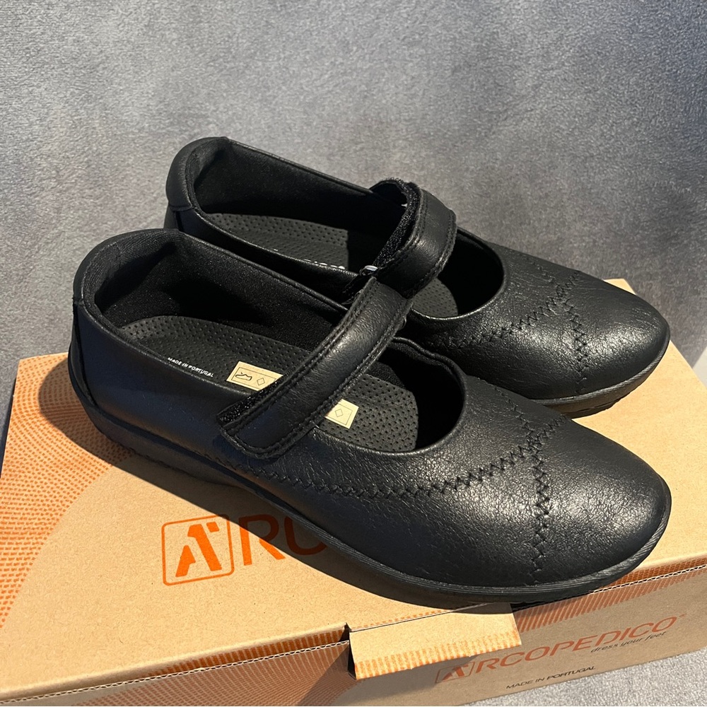 Arcopedico Women’s Mary Jane Shoes L18 Black Size 36EU 5.5-6 US